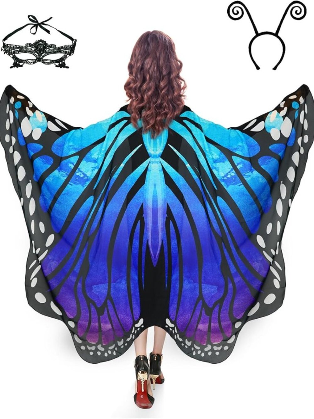 Butterfly & Moth Wings Cape for Women - Adult Halloween Costume Accessory